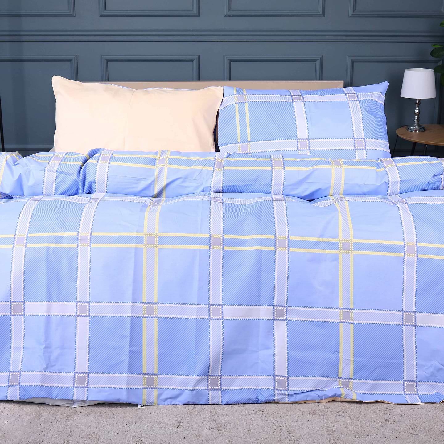 Комплект постельного белья MirSon Ranforce Elite 17-0784 Checkered Sky 220х240 (2200011275529)